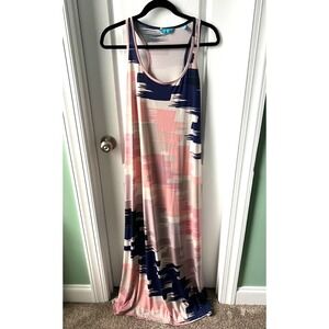 Tori Richard Womens Dress Multicolor Sleeveless Maxi Long Size XL